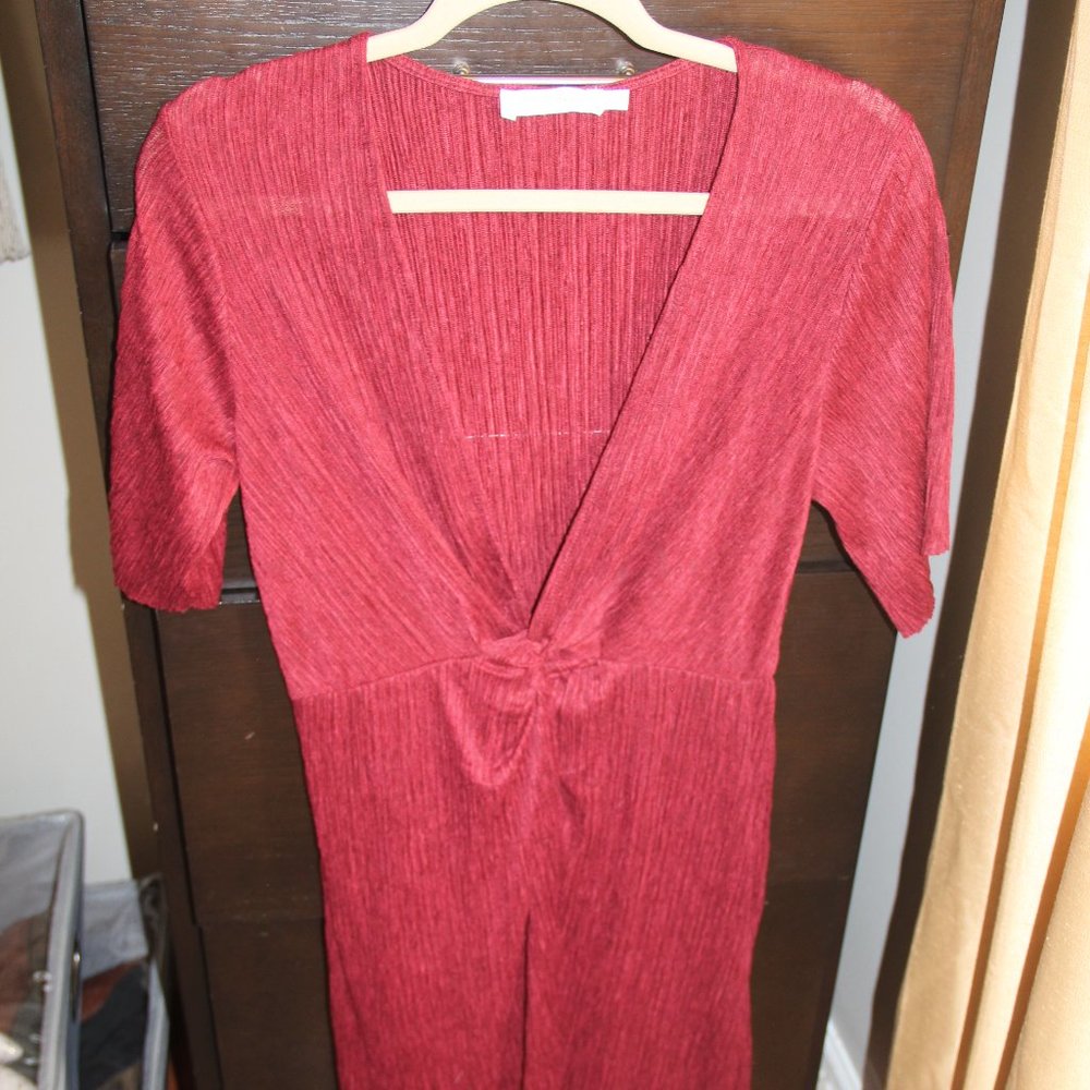 All in Favor Burgundy Dress